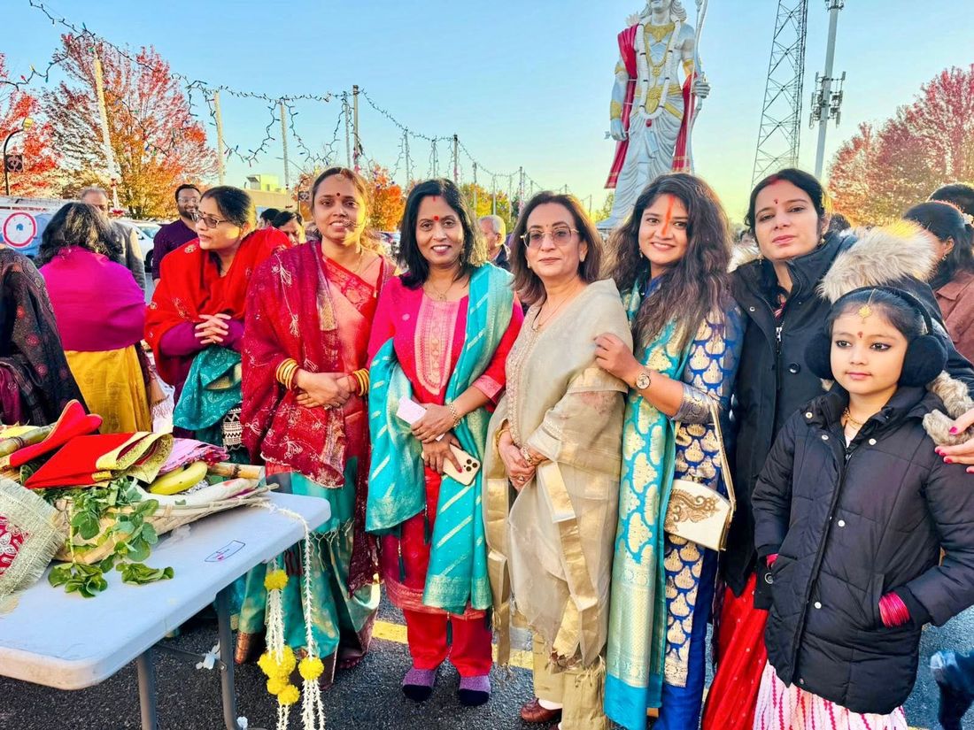 The BAJCCA family at Chhath Puja, Mississauga