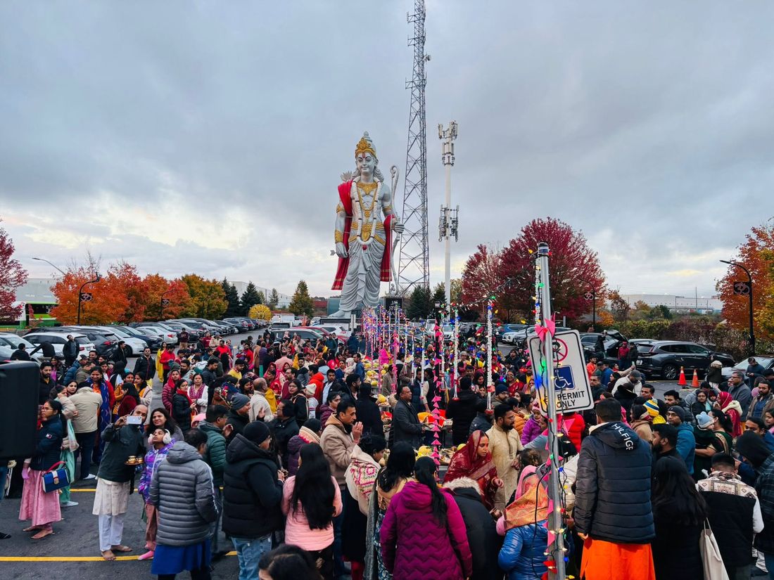 The BAJCCA family at Chhath Puja, Mississauga